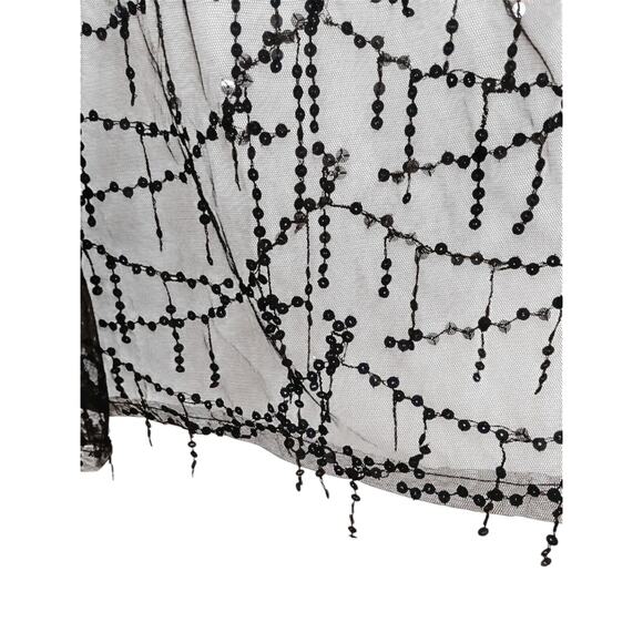 MICHELLE Sequins DUSTER Coverup One Size Fits Most BLACK Sparkle Shimmer Jacket - Picture 12 of 14